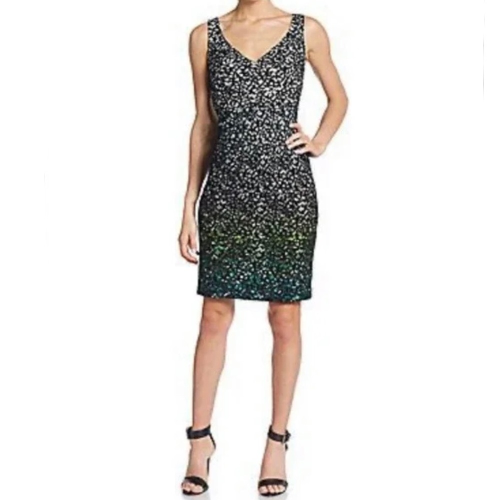 Missoni orange label Black Green ombré lace Mini Dress ~ 38/0 ~ EUC